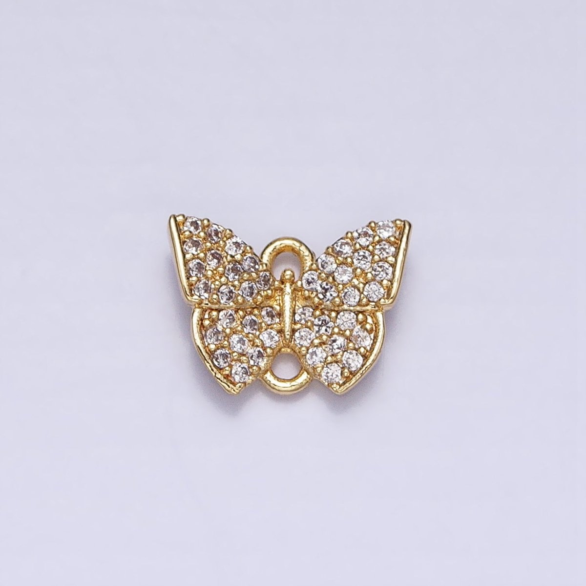 Mini Butterfly Mariposa Clear Micro Paved CZ Link Connector | AA974 AA975 - DLUXCA