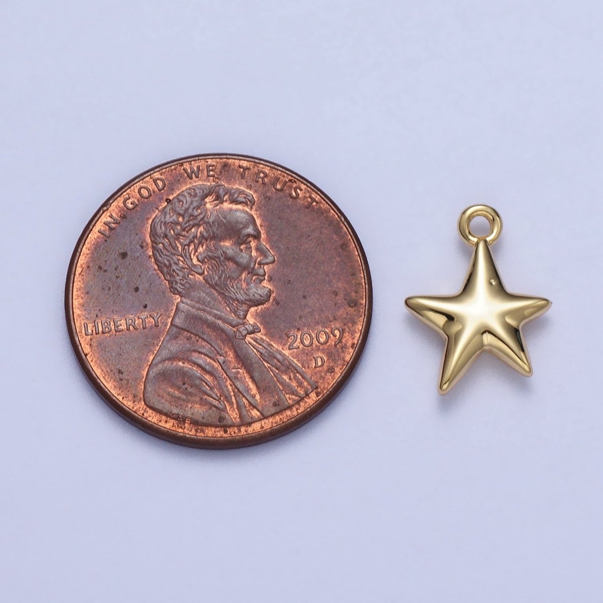 Mini Celestial Puffed Star Add-On Charm in Gold & Silver | AC-036 AC-037 - DLUXCA