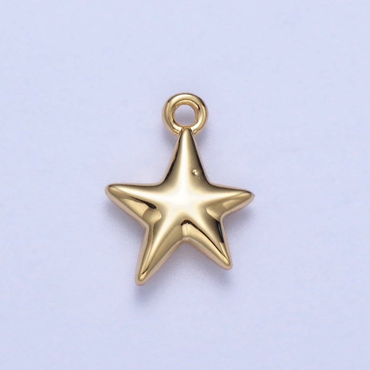 Mini Celestial Puffed Star Add-On Charm in Gold & Silver | AC-036 AC-037 - DLUXCA