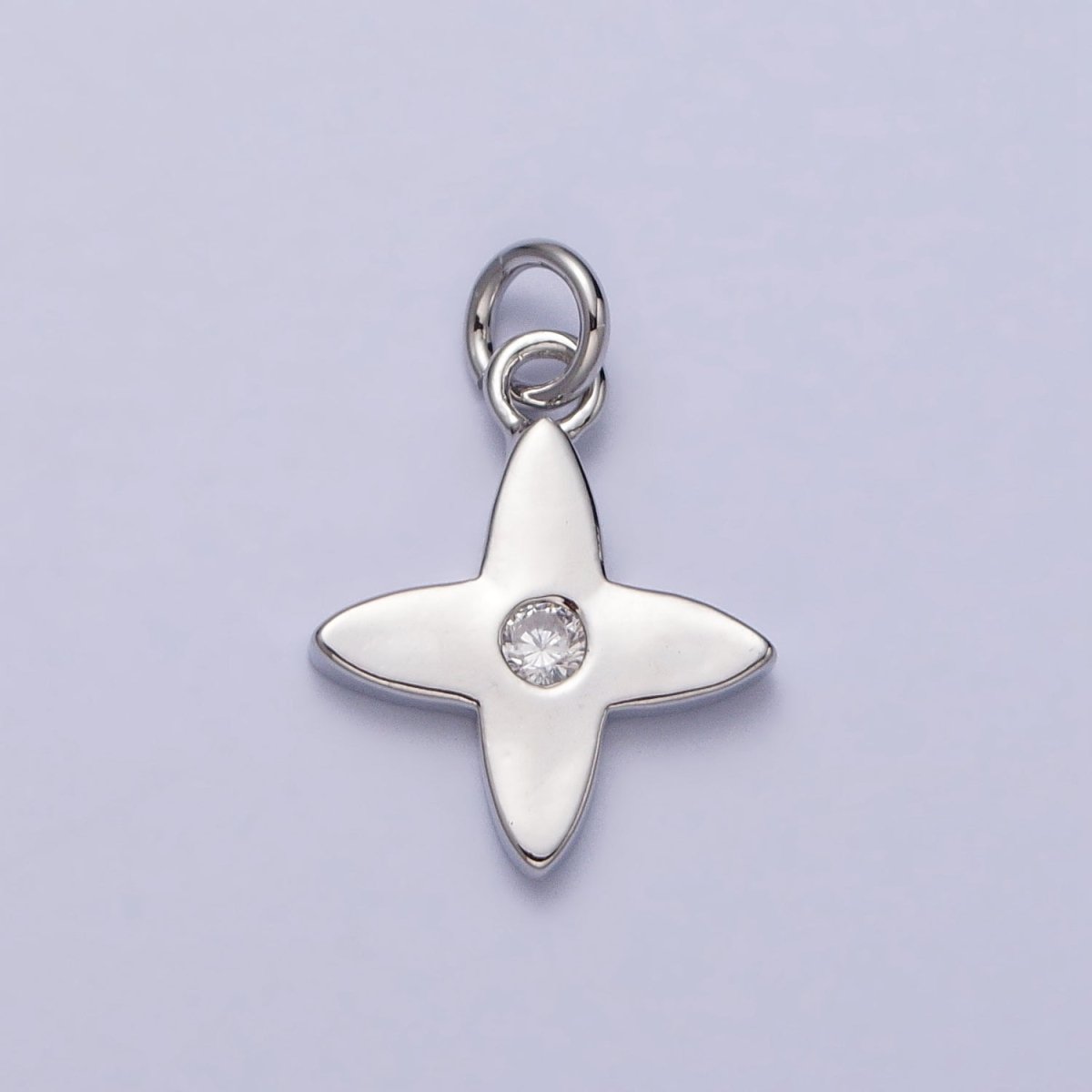 Mini Celestial Star Blossom Flower CZ Charm in Gold & Silver | AC224 AC303 - DLUXCA