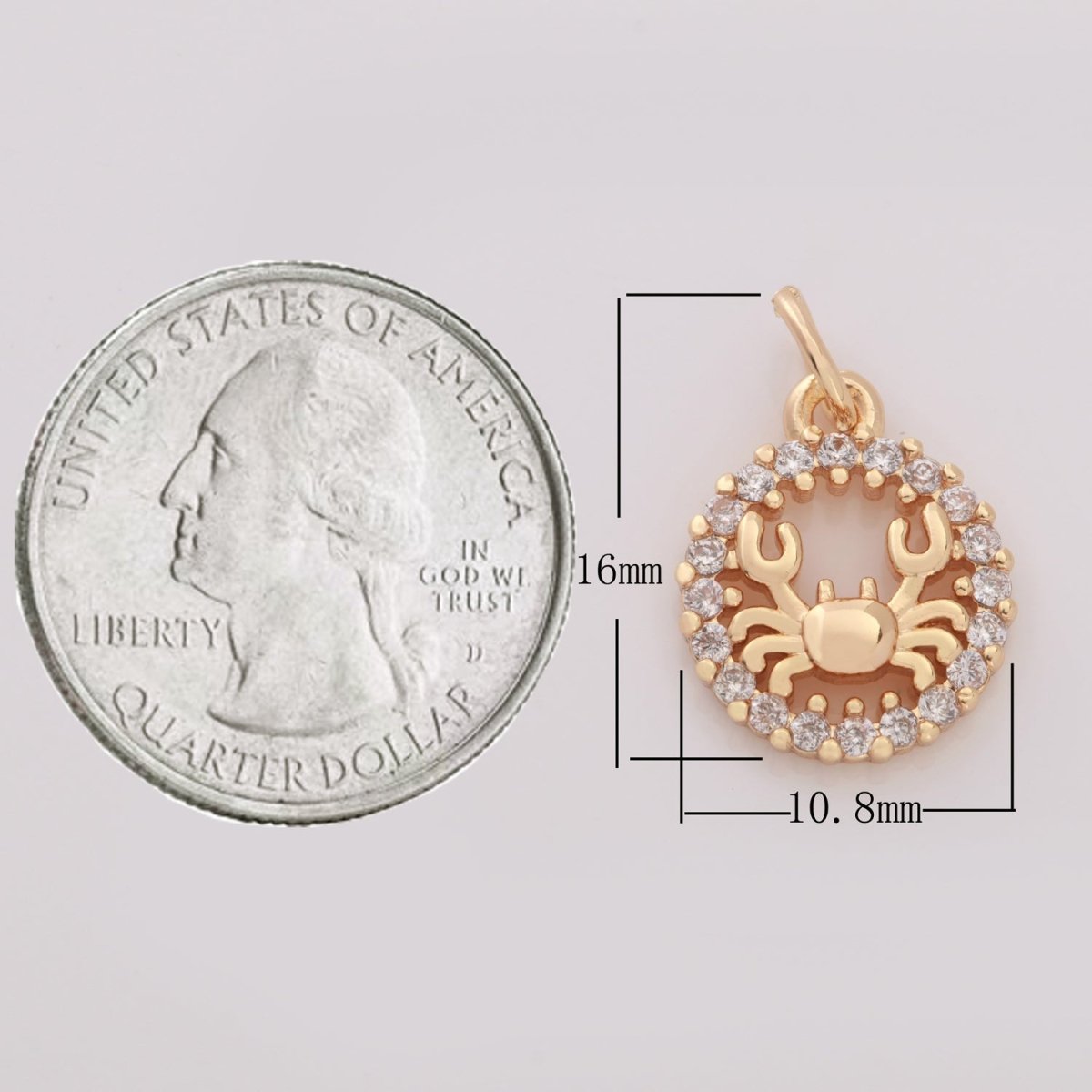 Mini Crab Charm Dainty Wild Crab Beach Animal Under the water inspired for Necklace Earring Bracelet Supply M-749 - DLUXCA