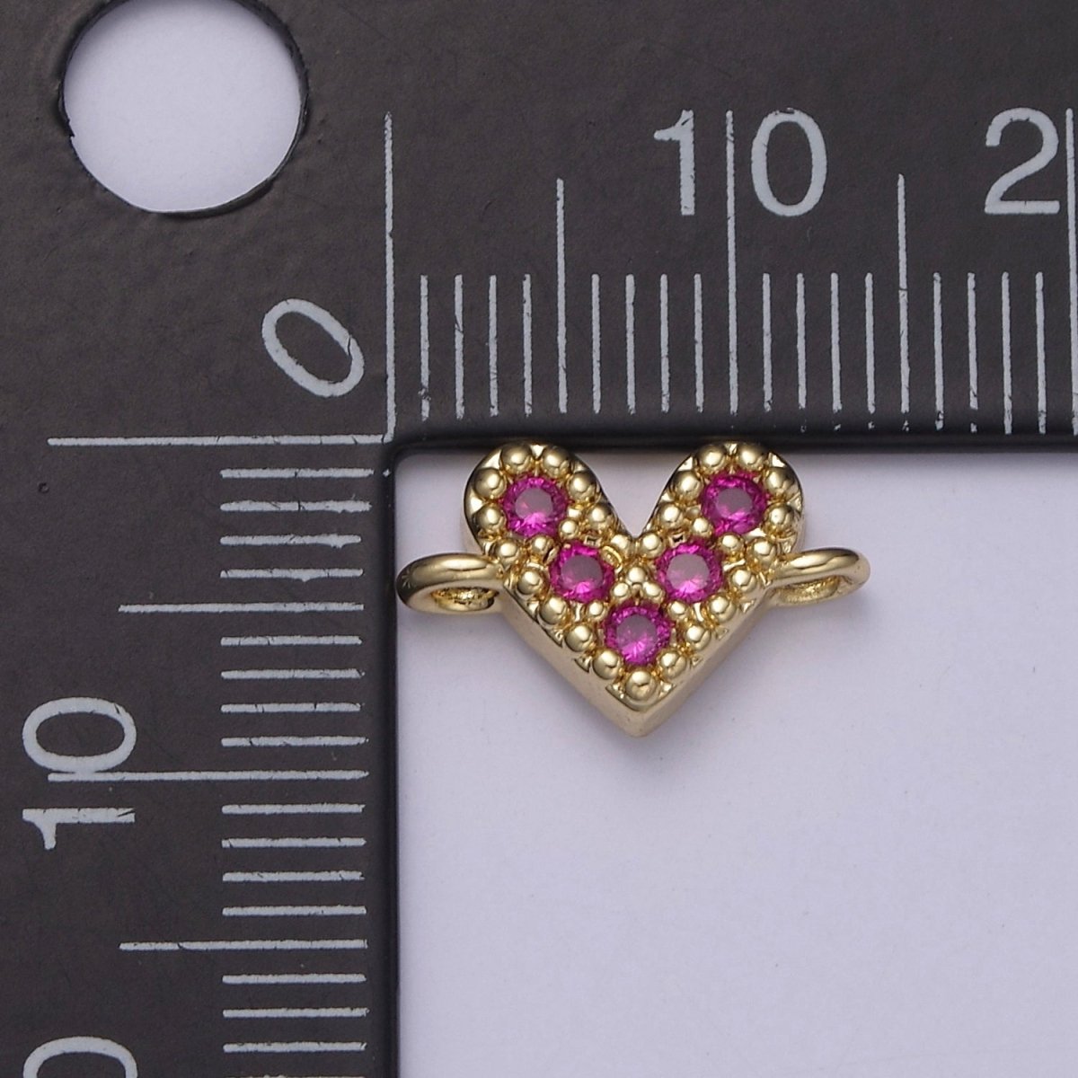 Mini Cubic Heart Charm Connector for Bracelet Necklace Link Connector F-062/F-063/F-069/F-070 - DLUXCA