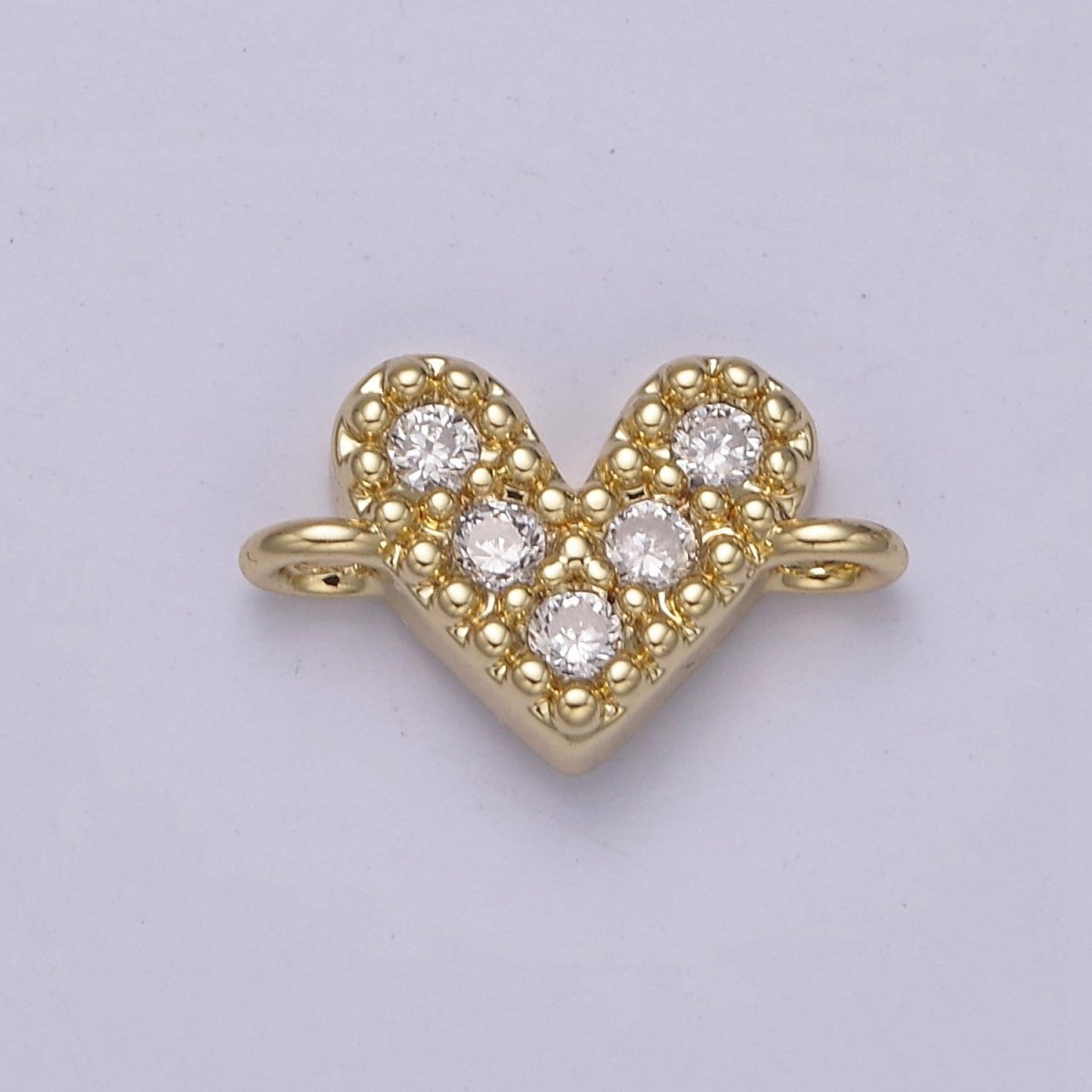Mini Cubic Heart Charm Connector for Bracelet Necklace Link Connector F-062/F-063/F-069/F-070 - DLUXCA