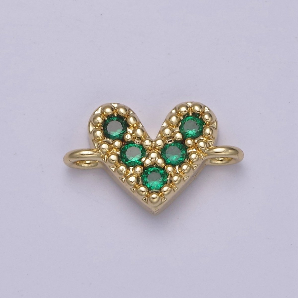 Mini Cubic Heart Charm Connector for Bracelet Necklace Link Connector F-062/F-063/F-069/F-070 - DLUXCA