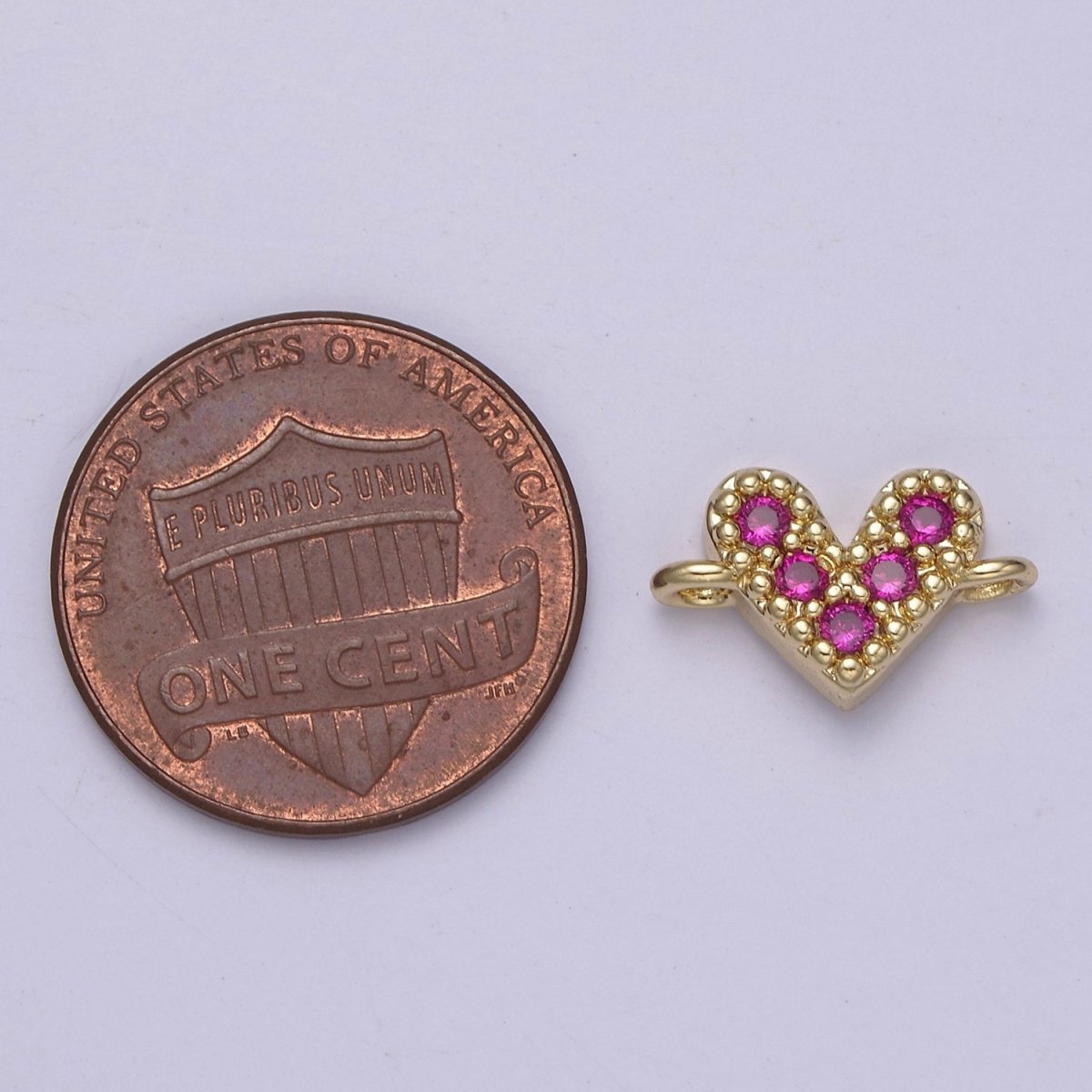 Mini Cubic Heart Charm Connector for Bracelet Necklace Link Connector F-062/F-063/F-069/F-070 - DLUXCA