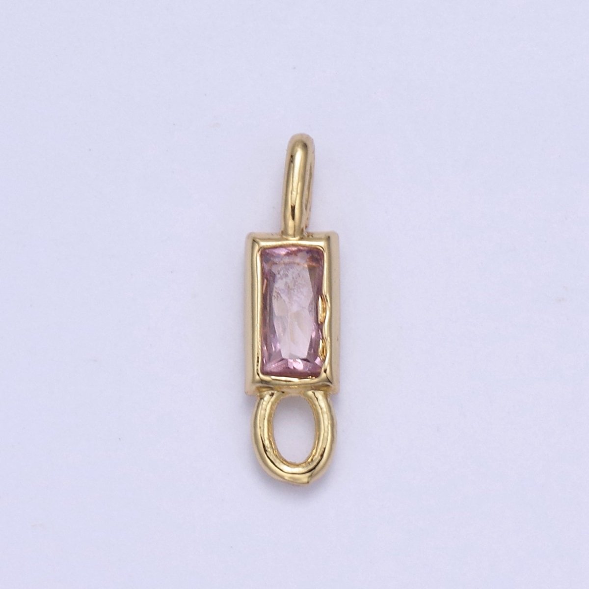 Mini Cz Charm 13.2x3.6mm Cubic Zirconia Link Connectors for jewelry Making Earring Necklace Bracelet connectors F-701~F-704 - DLUXCA