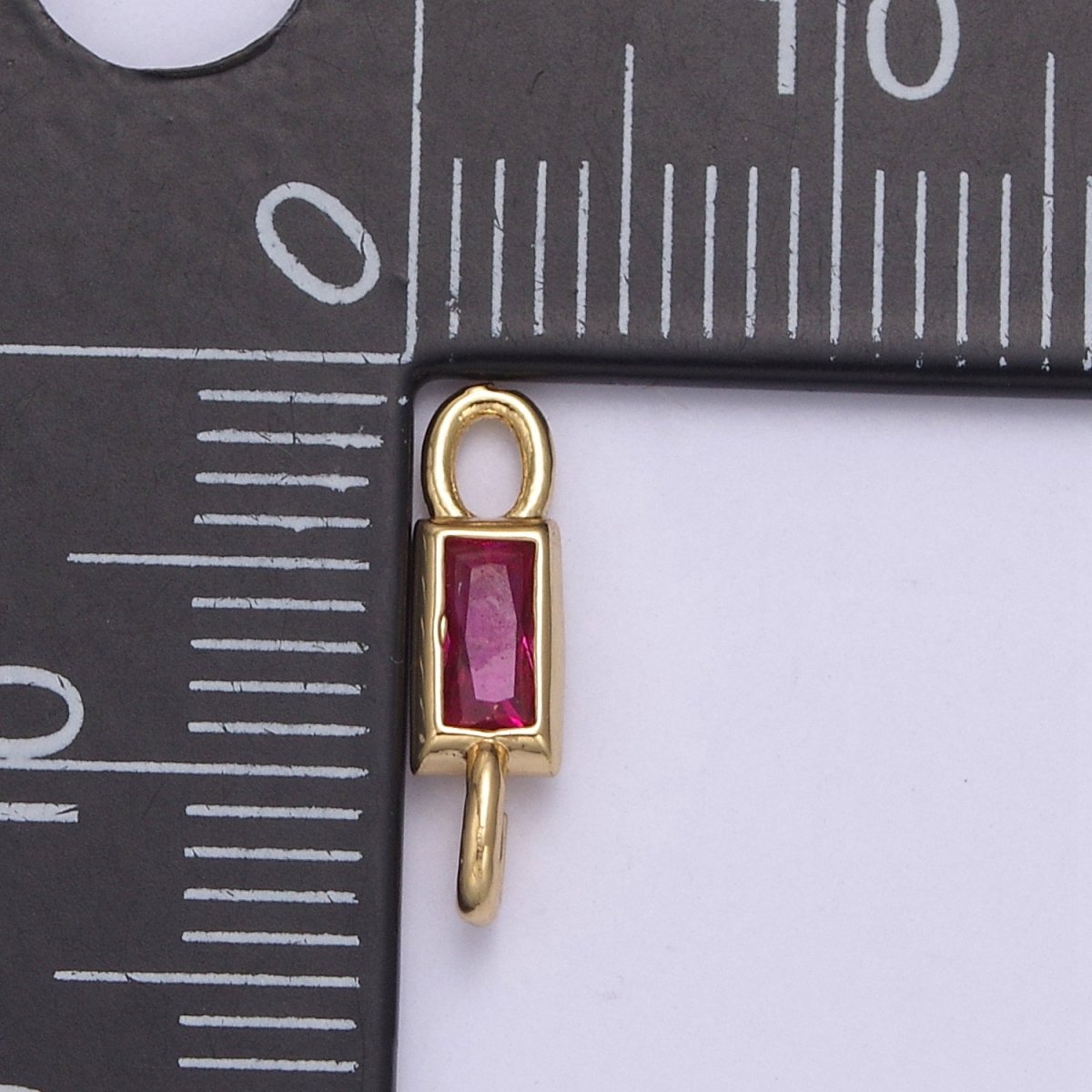 Mini Cz Charm 13.2x3.6mm Cubic Zirconia Link Connectors for jewelry Making Earring Necklace Bracelet connectors F-701~F-704 - DLUXCA