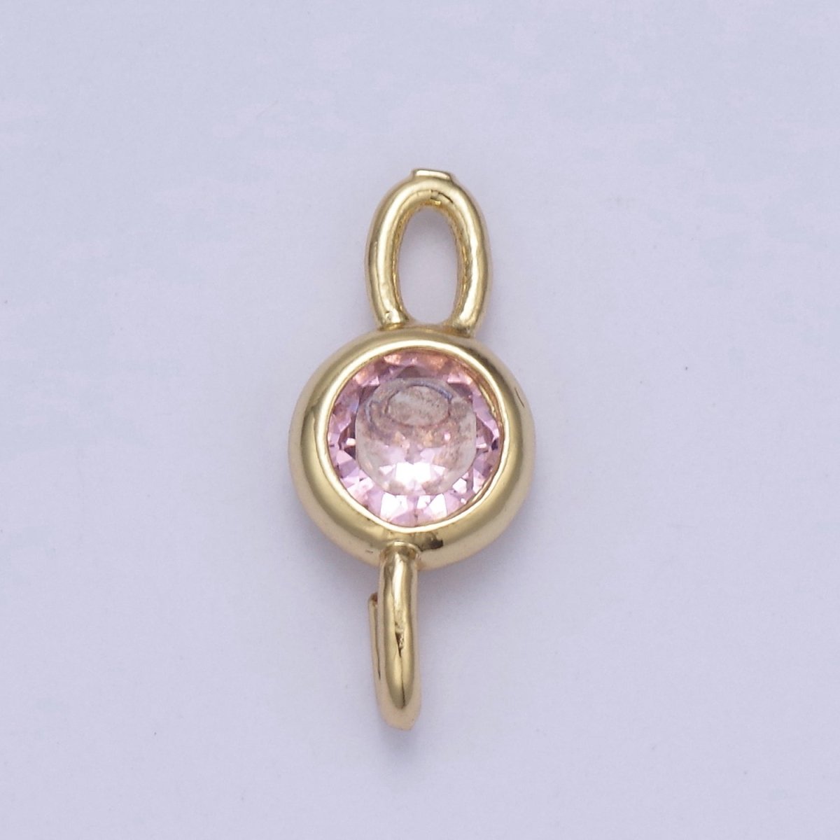 Mini Cz Charm 14.7x6.5mm Cubic Zirconia Link Connectors for jewelry Making Earring Necklace Bracelet connectors F-690~F-693 - DLUXCA