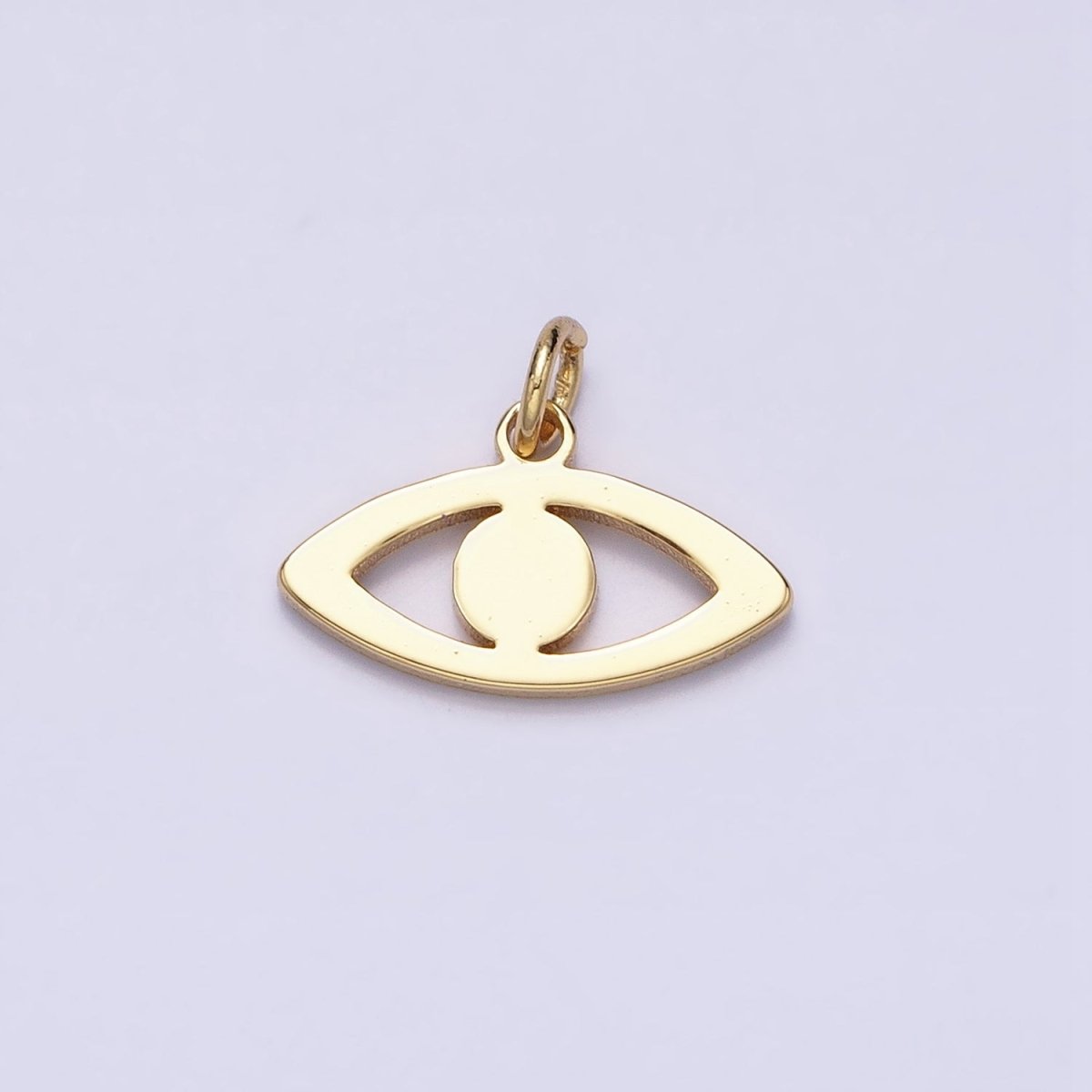 Mini Evil Eye Charm Laser Cut Gold, Silver Eye Charm Minimalist Jewelry AC564 AC566 - DLUXCA