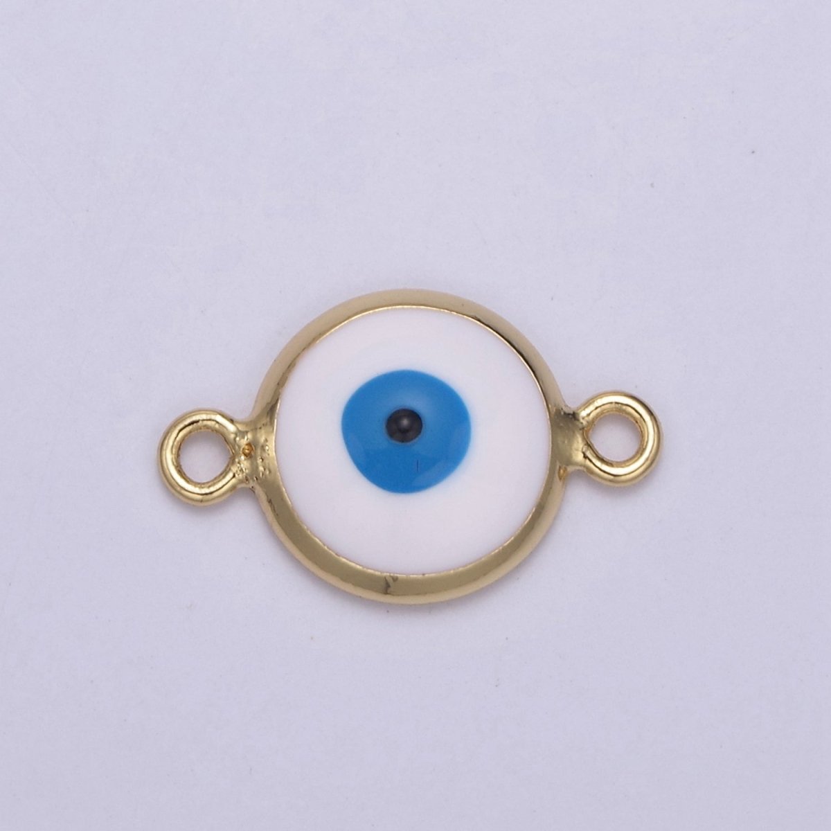 Mini Evil Eye Connector, Gold Filled Evil Eye Jewelry, Lucky Eye Jewelry, Evil Eye Charms, Evil Eye Jewelry, Good Luck Charms N-121 - N-130 - DLUXCA
