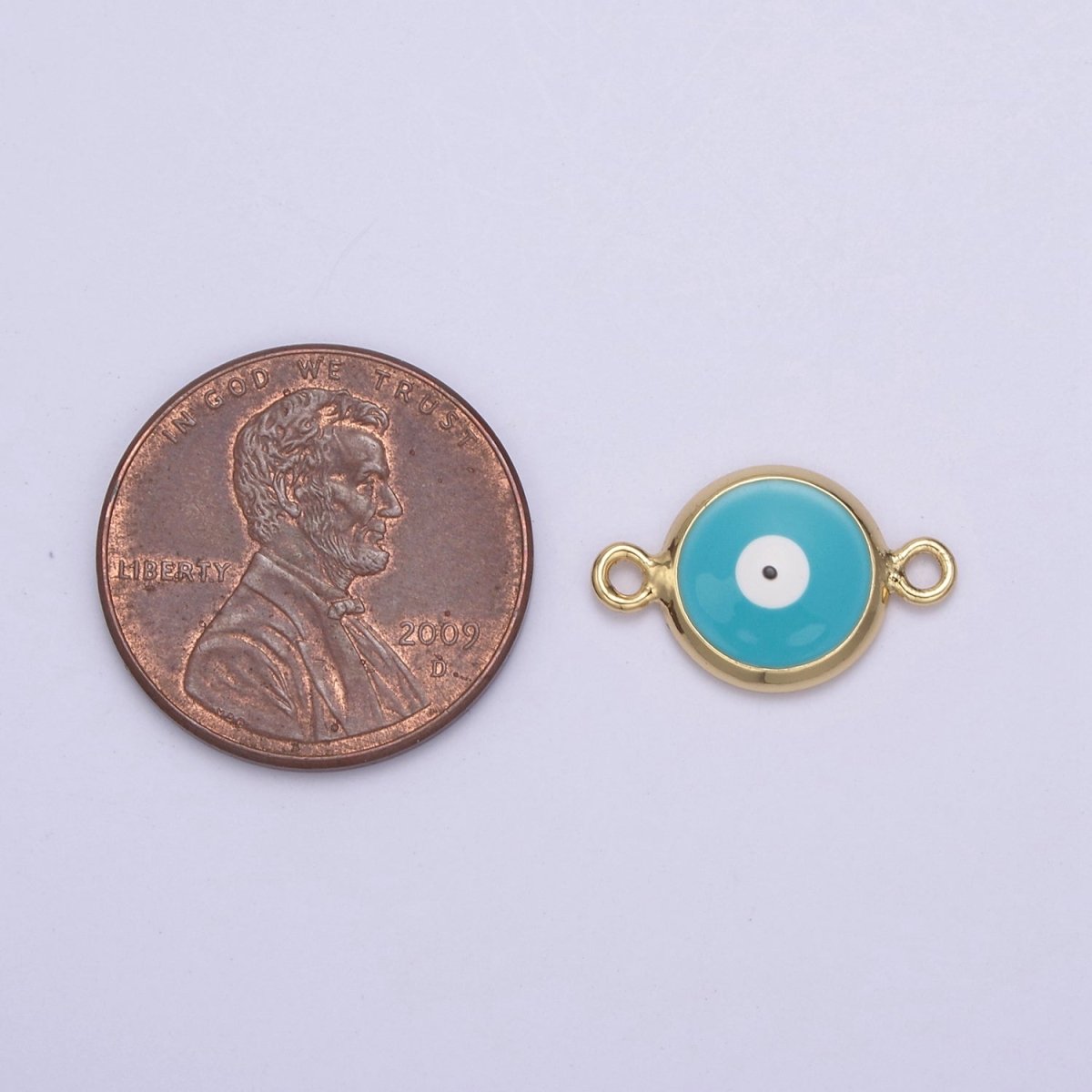 Mini Evil Eye Connector, Gold Filled Evil Eye Jewelry, Lucky Eye Jewelry, Evil Eye Charms, Evil Eye Jewelry, Good Luck Charms N-121 - N-130 - DLUXCA