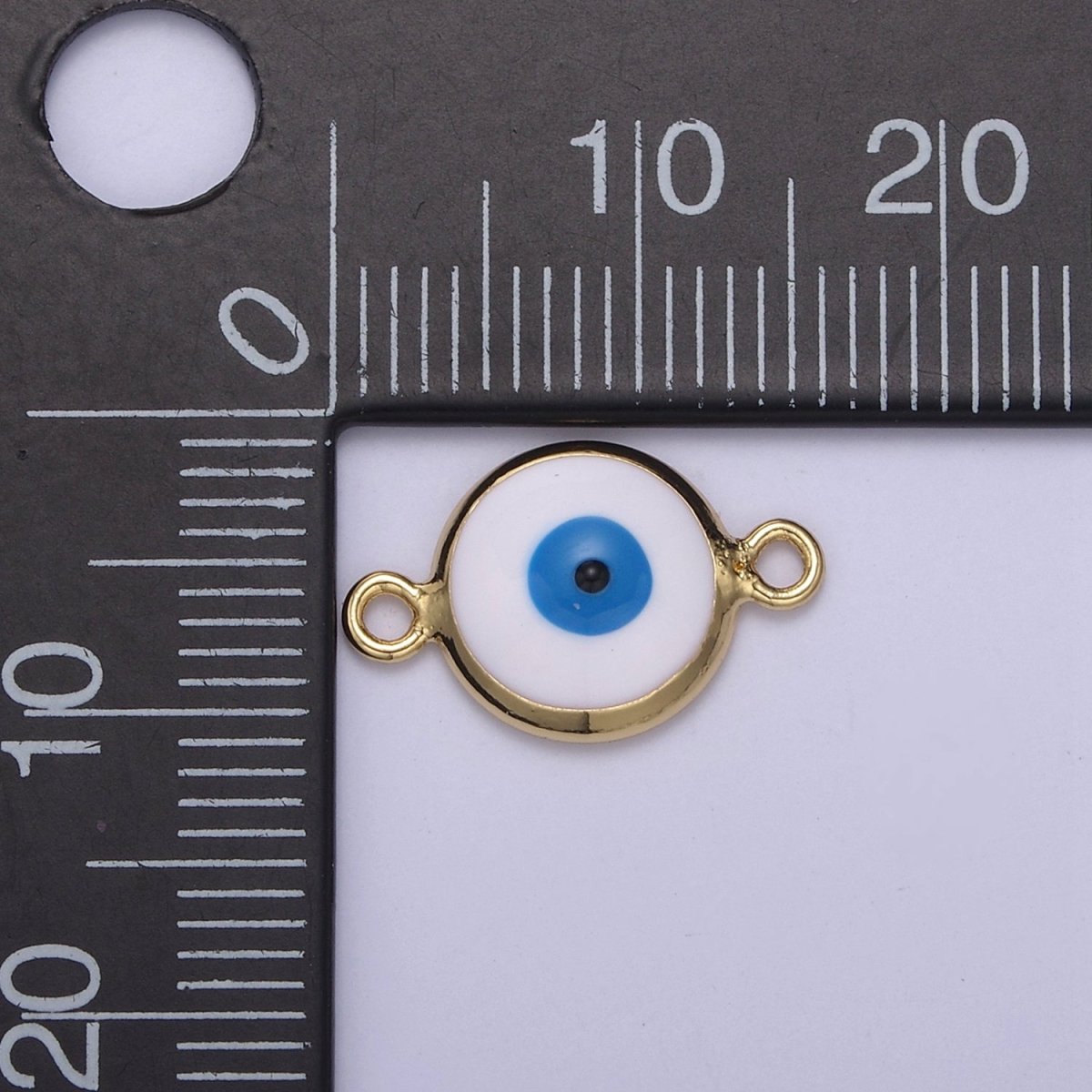 Mini Evil Eye Connector, Gold Filled Evil Eye Jewelry, Lucky Eye Jewelry, Evil Eye Charms, Evil Eye Jewelry, Good Luck Charms N-121 - N-130 - DLUXCA