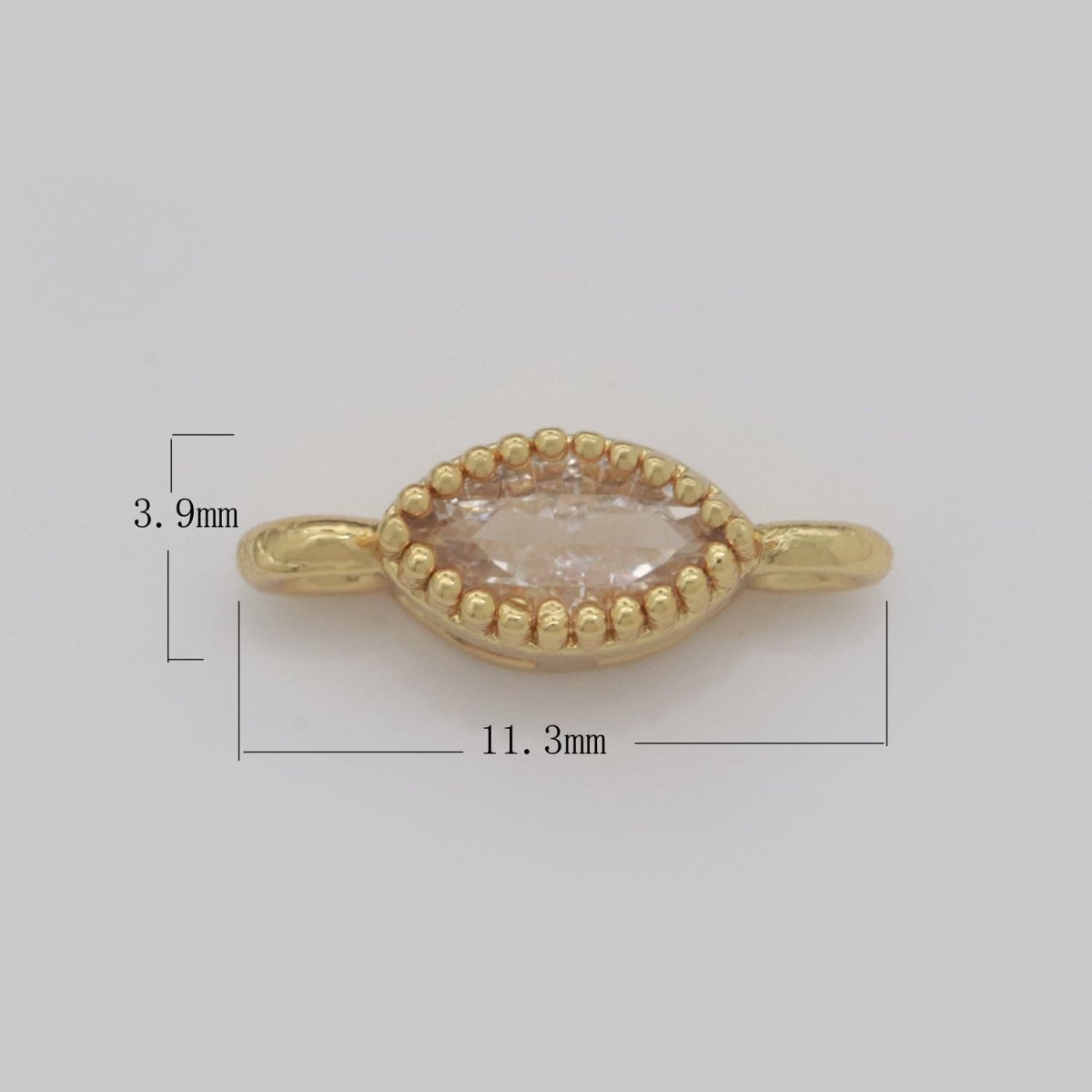 Mini Eye Charm Connector Cubic Cz Colorful Link Connector for Necklace Bracelet Earring Supply F-924~F-931 - DLUXCA