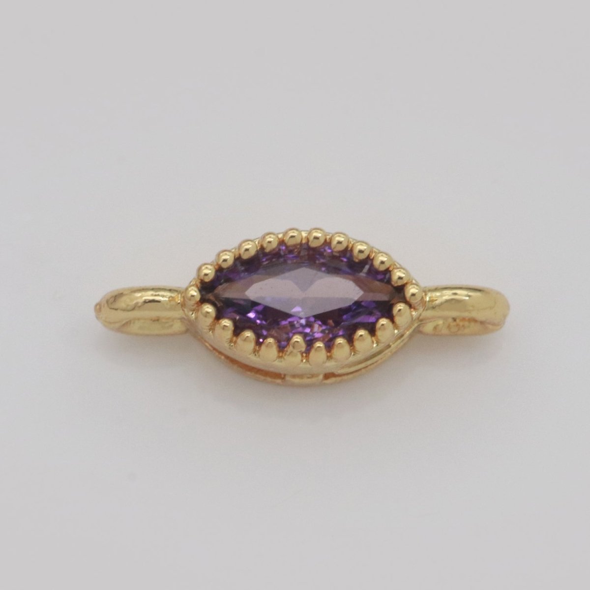 Mini Eye Charm Connector Cubic Cz Colorful Link Connector for Necklace Bracelet Earring Supply F-924~F-931 - DLUXCA