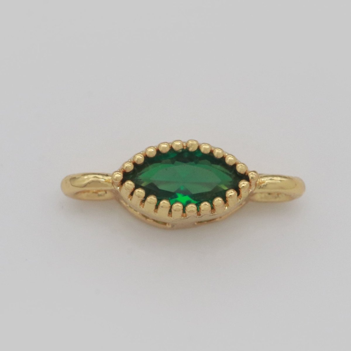 Mini Eye Charm Connector Cubic Cz Colorful Link Connector for Necklace Bracelet Earring Supply F-924~F-931 - DLUXCA