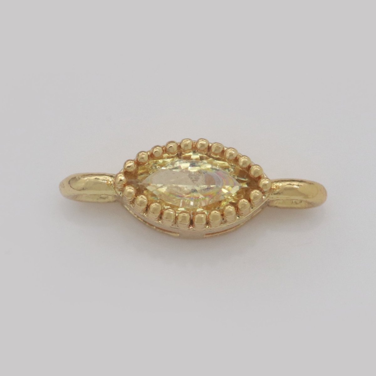 Mini Eye Charm Connector Cubic Cz Colorful Link Connector for Necklace Bracelet Earring Supply F-924~F-931 - DLUXCA