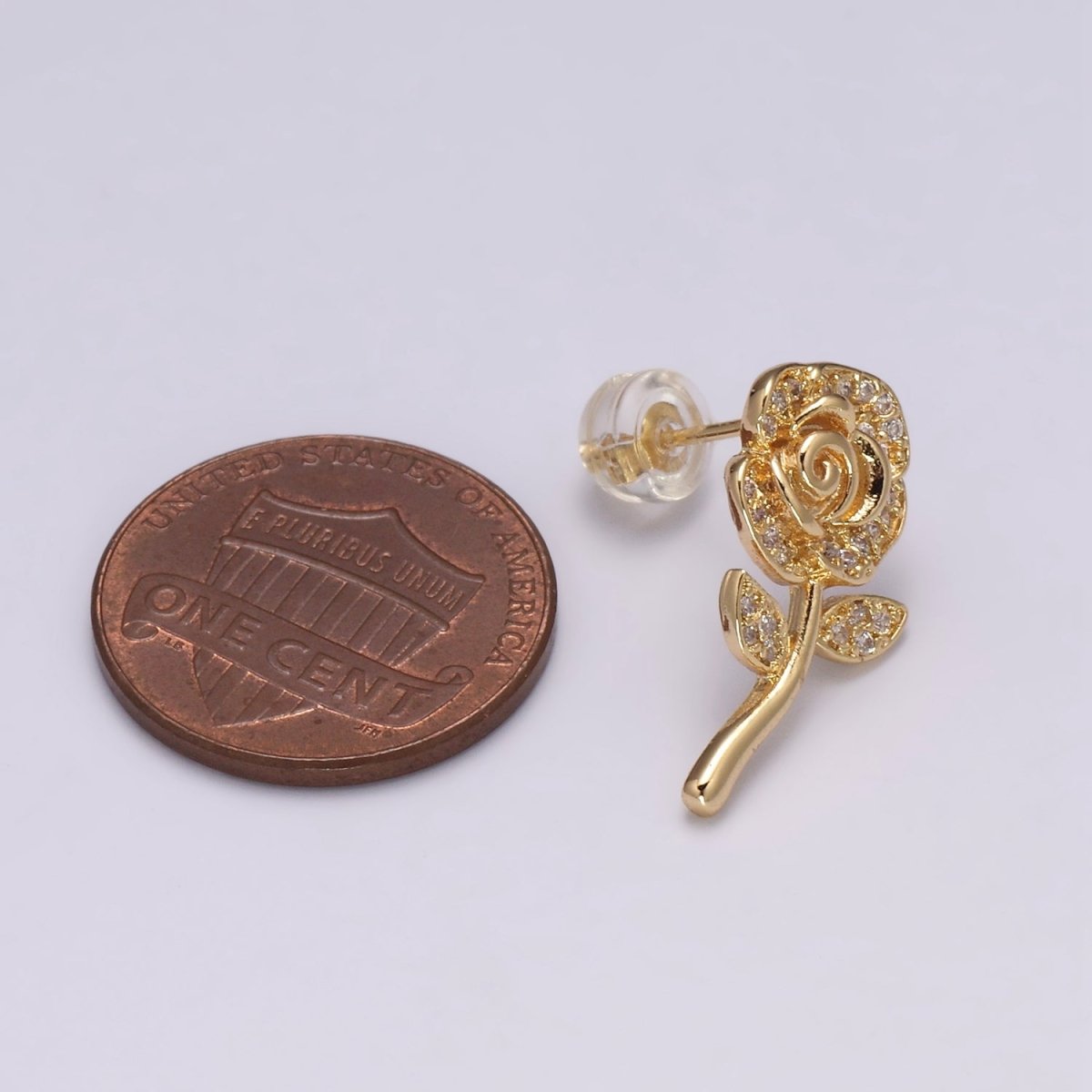 Mini flower studs, Gold floral studs, tiny flower earrings, flower jewelry, gold flower earrings, gold flower studs, gift for mom T-233 - DLUXCA