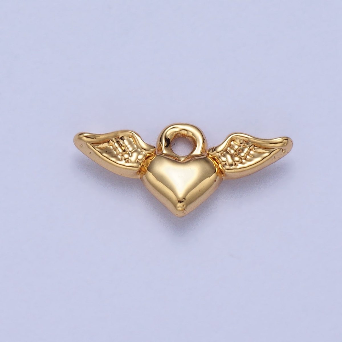 Mini Flying Angel-Winged Heart Love Charm in Gold & Silver | AC050 AC051 - DLUXCA