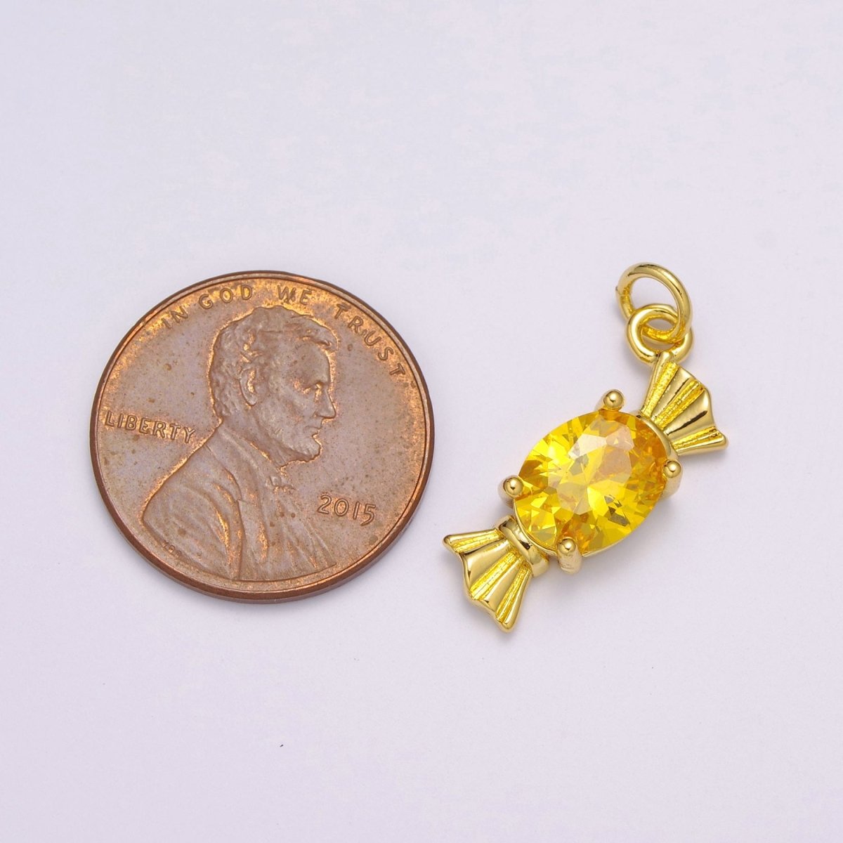 Mini Gold candy Charm necklace wrapped sweets love charm petite food pendant small fun simple delicate dainty gift, M-842-M-844 - DLUXCA