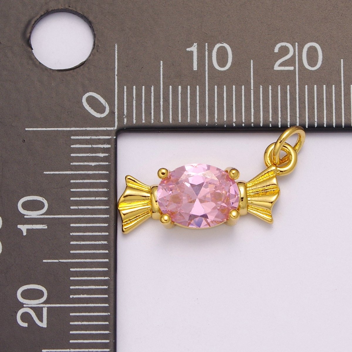 Mini Gold candy Charm necklace wrapped sweets love charm petite food pendant small fun simple delicate dainty gift, M-842-M-844 - DLUXCA