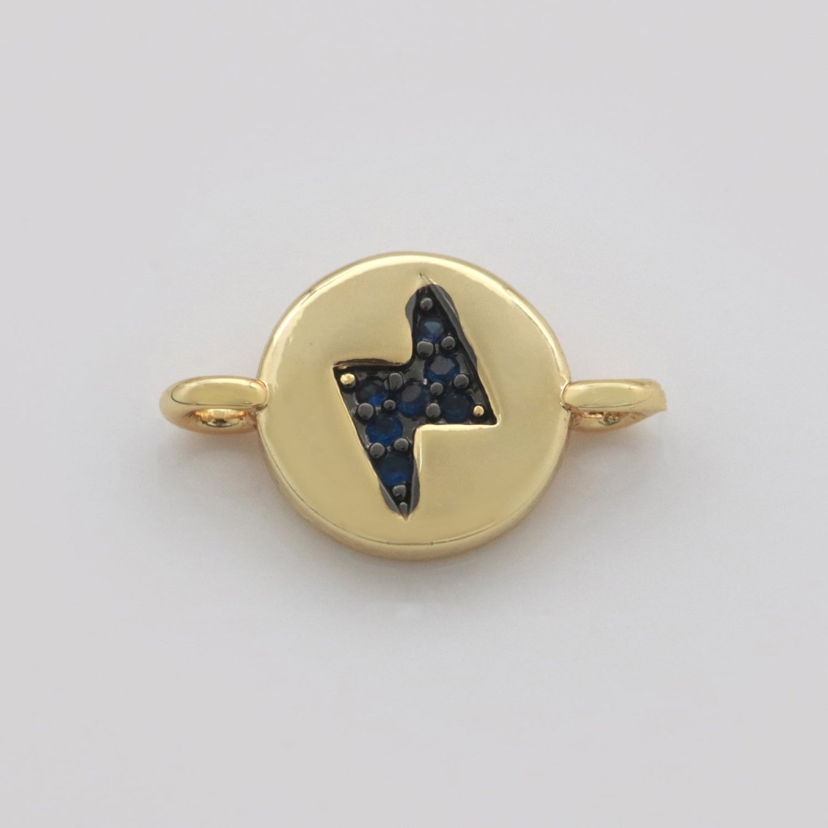 Mini Gold Charm Connector Cubic Circle Cz Moon Star Cross Heart thunder Bolt Link Connector for Necklace Bracelet Earring Supply F-911~F-915 - DLUXCA