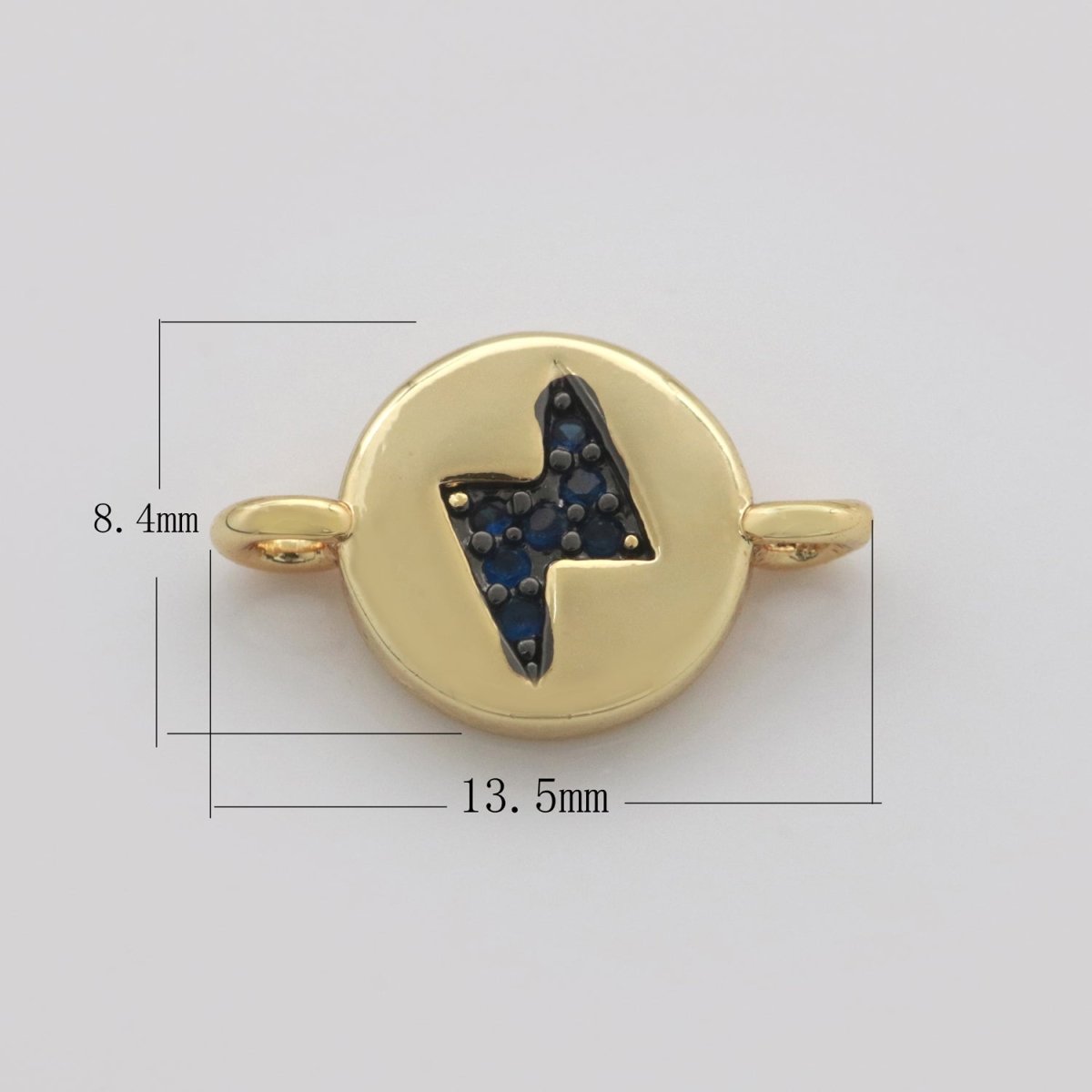 Mini Gold Charm Connector Cubic Circle Cz Moon Star Cross Heart thunder Bolt Link Connector for Necklace Bracelet Earring Supply F-911~F-915 - DLUXCA