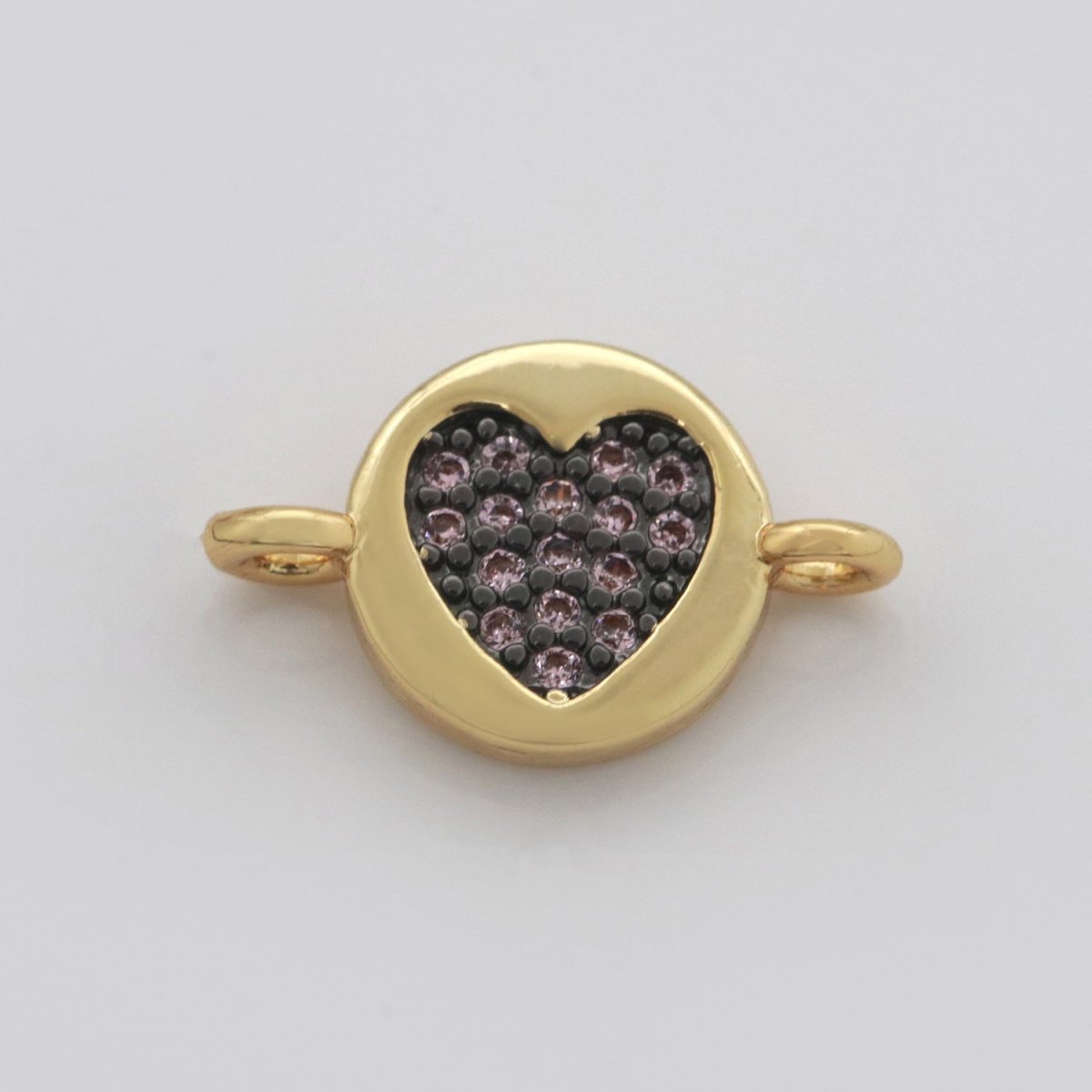 Mini Gold Charm Connector Cubic Circle Cz Moon Star Cross Heart thunder Bolt Link Connector for Necklace Bracelet Earring Supply F-911~F-915 - DLUXCA