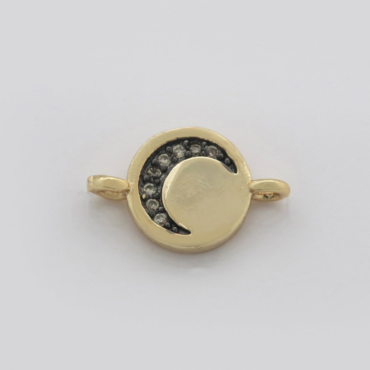 Mini Gold Charm Connector Cubic Circle Cz Moon Star Cross Heart thunder Bolt Link Connector for Necklace Bracelet Earring Supply F-911~F-915 - DLUXCA