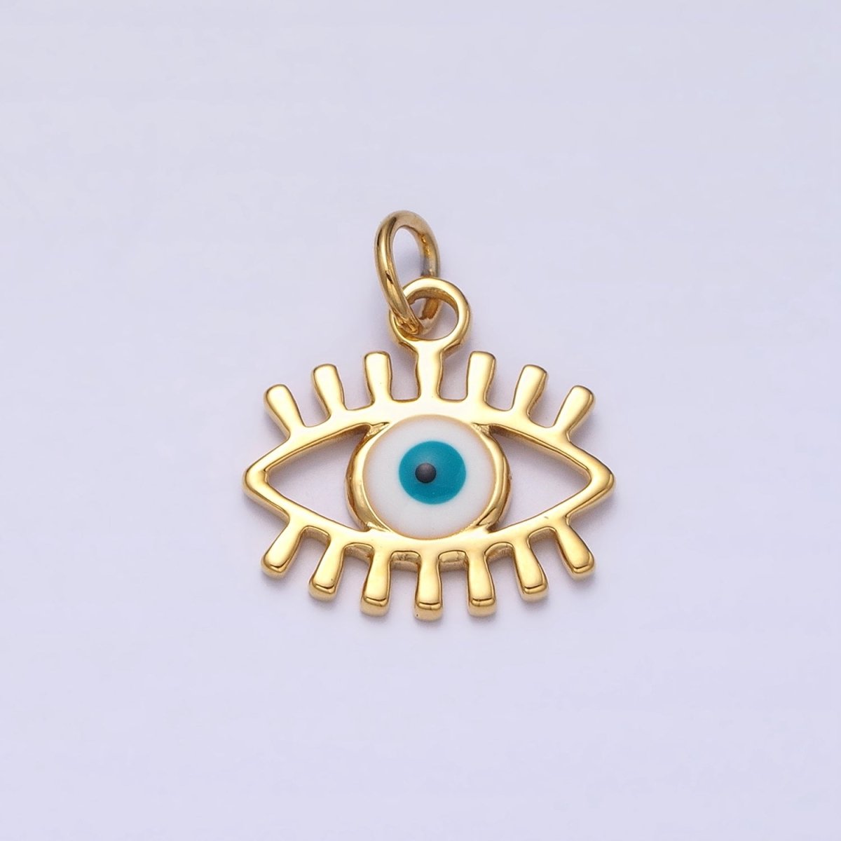 Mini Gold Evil Eye Charm for Amulet Protection Jewelry AC442 - DLUXCA