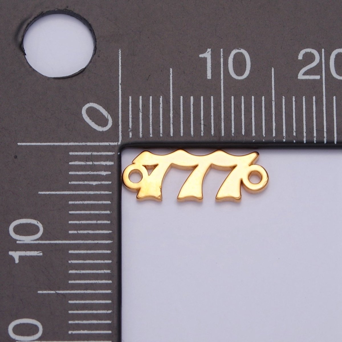 Mini Gold Filled Angel Number Charm Connector Lucky Number for Necklace Bracelet Component G-856~G-864 - DLUXCA