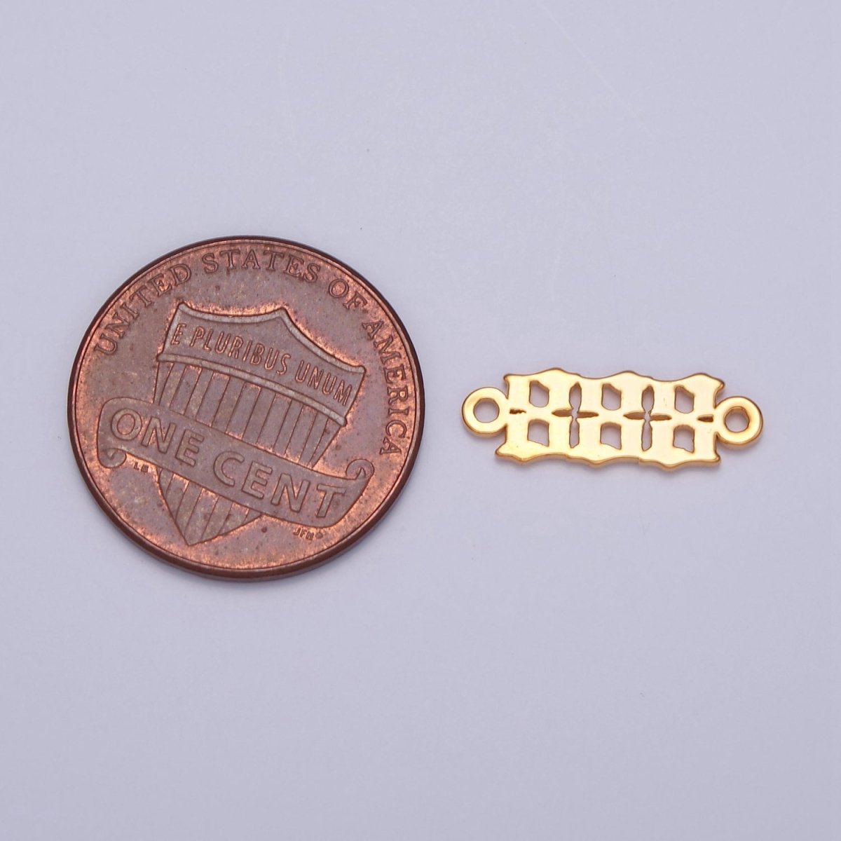 Mini Gold Filled Angel Number Charm Connector Lucky Number for Necklace Bracelet Component G-856~G-864 - DLUXCA