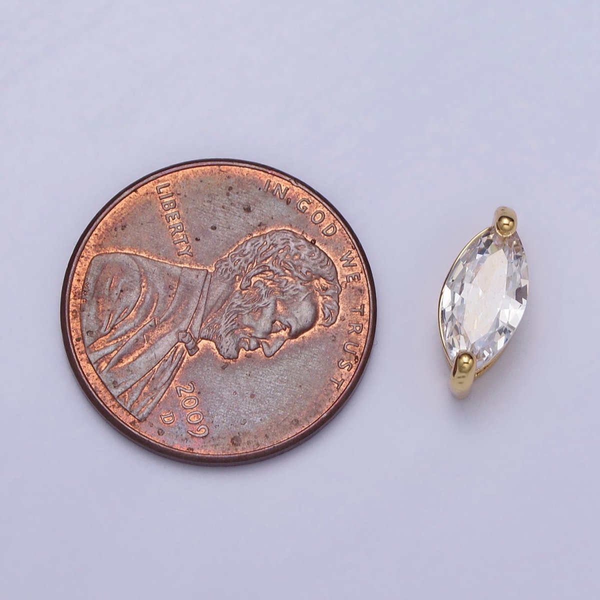 Mini Gold Filled Marquise Bead Spacer Connector 11.6 x 5.1mm for Bracelet Necklace B-816 B-817 - DLUXCA