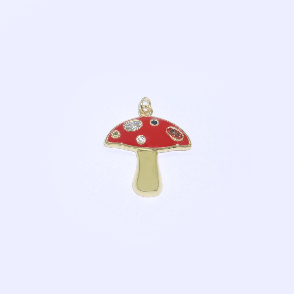 Mini Gold Filled Mushroom Charms, Enamel Magic Mushroom Pendant for Necklace Fantasy Celestial Jewelry for Statement Necklace M-410 - M-417 - DLUXCA