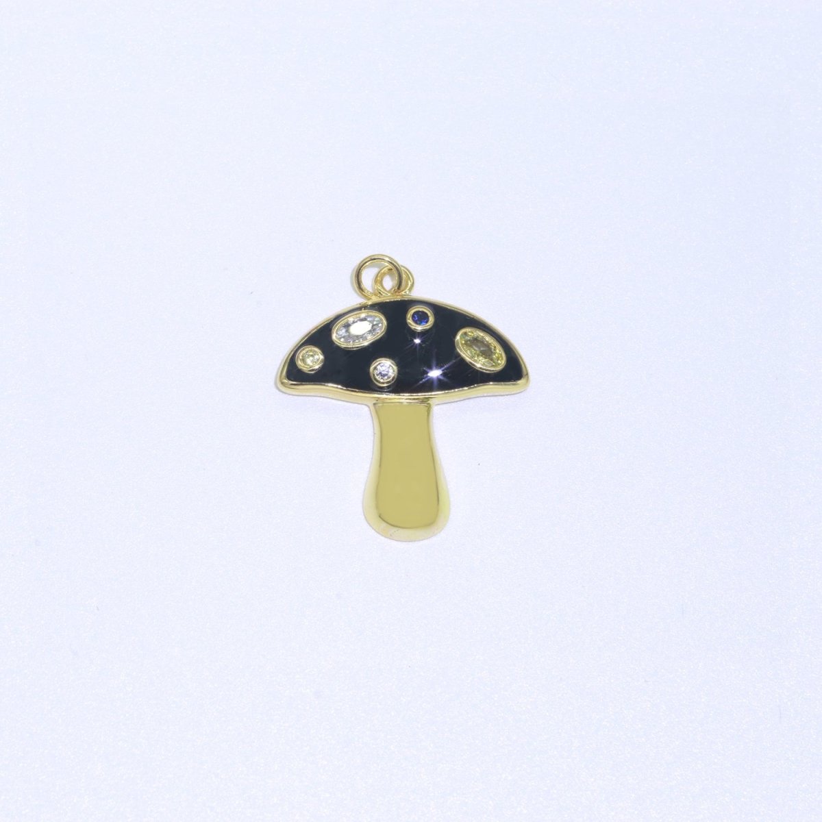 Mini Gold Filled Mushroom Charms, Enamel Magic Mushroom Pendant for Necklace Fantasy Celestial Jewelry for Statement Necklace M-410 - M-417 - DLUXCA