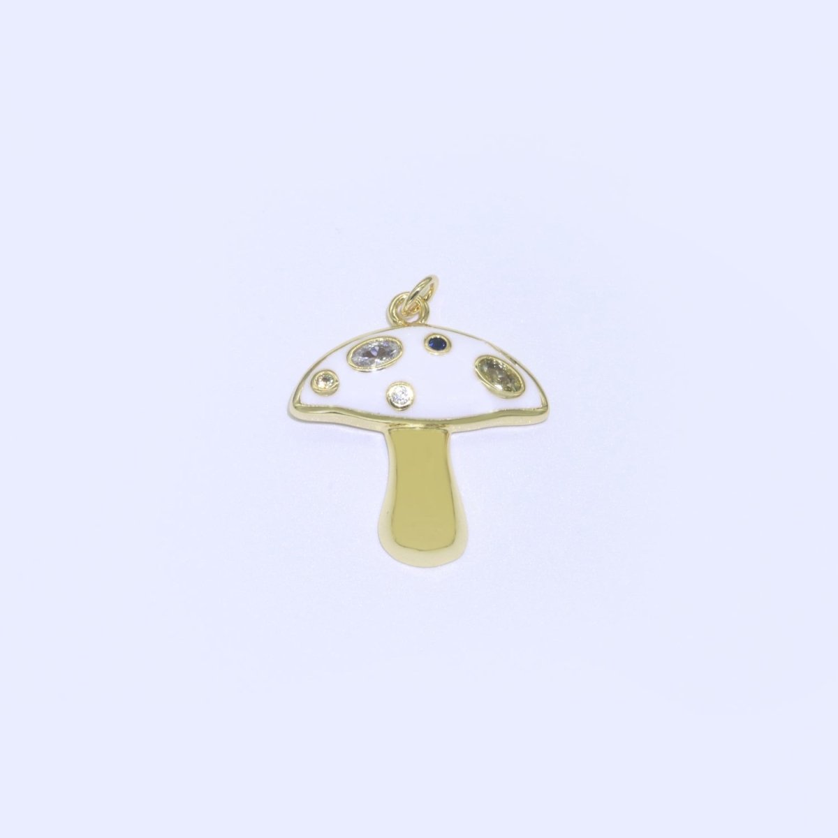 Mini Gold Filled Mushroom Charms, Enamel Magic Mushroom Pendant for Necklace Fantasy Celestial Jewelry for Statement Necklace M-410 - M-417 - DLUXCA