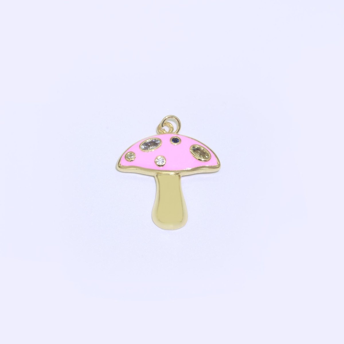 Mini Gold Filled Mushroom Charms, Enamel Magic Mushroom Pendant for Necklace Fantasy Celestial Jewelry for Statement Necklace M-410 - M-417 - DLUXCA
