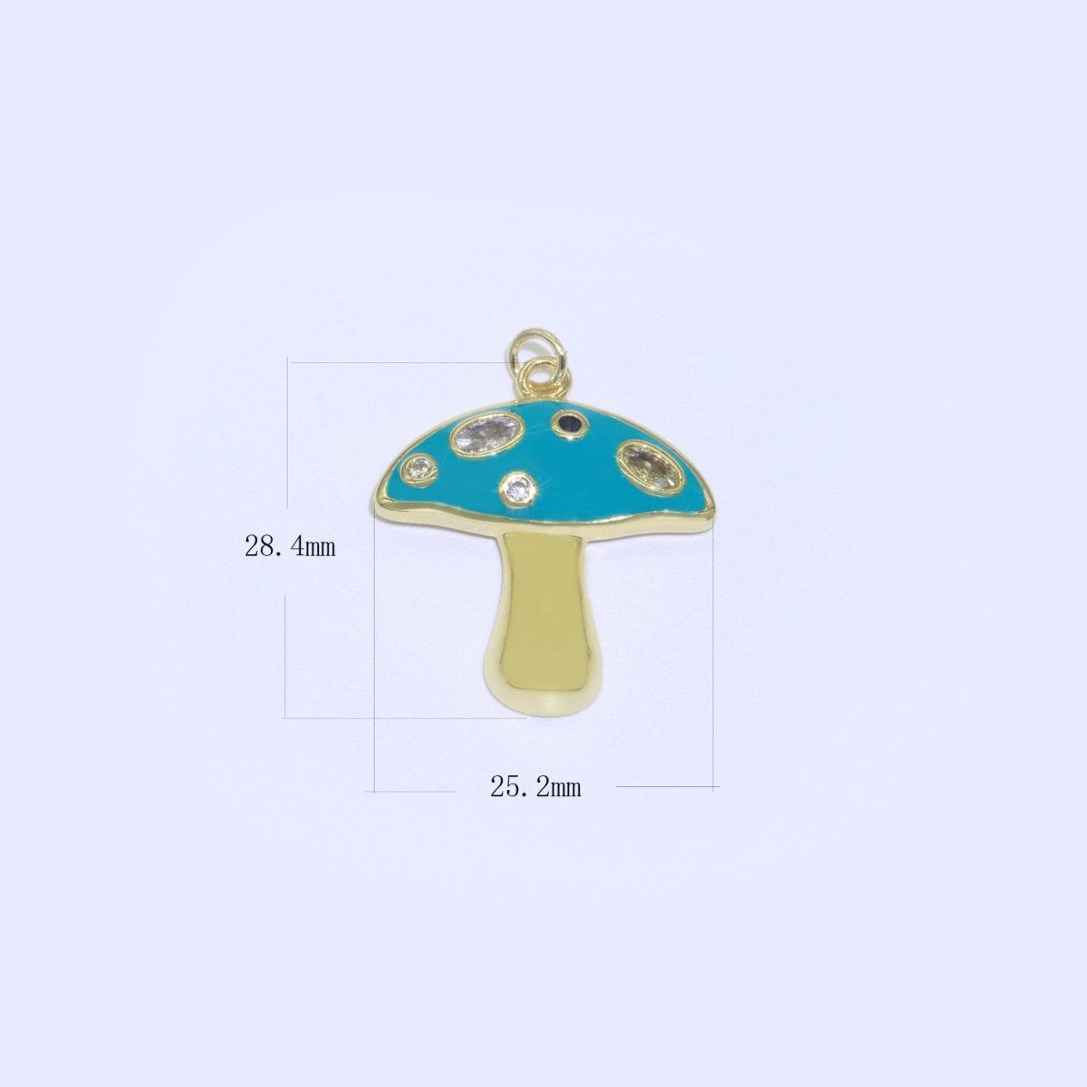 Mini Gold Filled Mushroom Charms, Enamel Magic Mushroom Pendant for Necklace Fantasy Celestial Jewelry for Statement Necklace M-410 - M-417 - DLUXCA