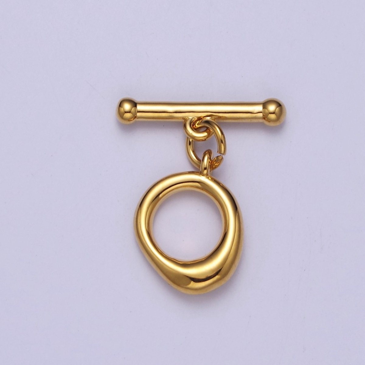 Mini Gold Round Toggle Clasp, Bracelet Necklace Jewelry Clasps, 24K Gold Filled OT Clasp L-705 L-706 L-707 - DLUXCA