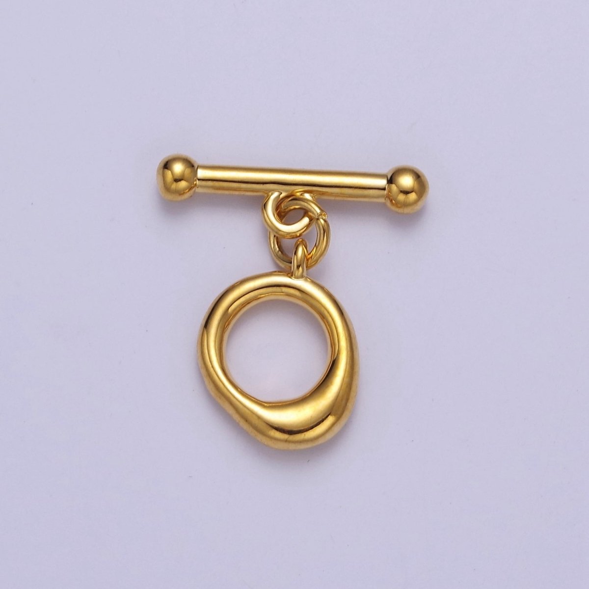 Mini Gold Round Toggle Clasp, Bracelet Necklace Jewelry Clasps, 24K Gold Filled OT Clasp L-705 L-706 L-707 - DLUXCA