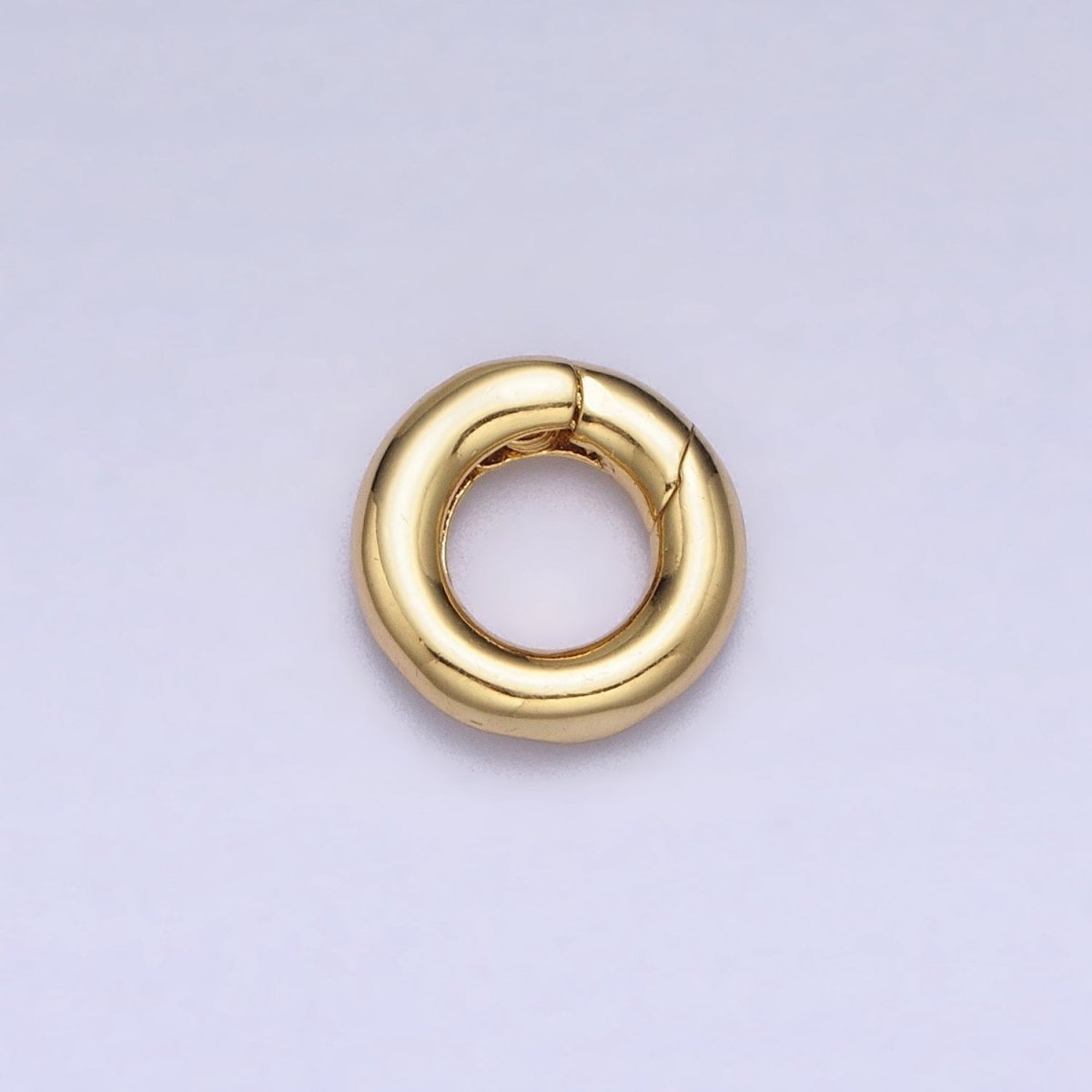 Mini Gold Silver Spring Gate Ring 10mm Round Circle Ring, Round Clasp, Push Clip Clasp, Spring Gate for Jewelry Making Z-303 Z-304 - DLUXCA