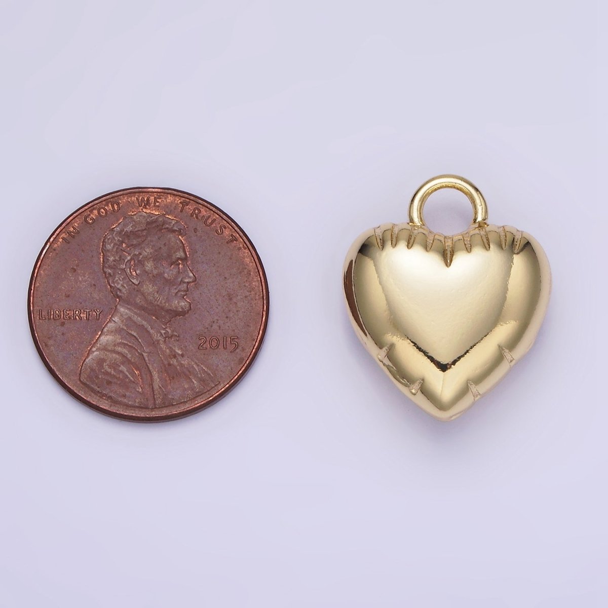 Mini Heart Balloon Charm 14K Gold Filled Love Pendant | W499 - DLUXCA