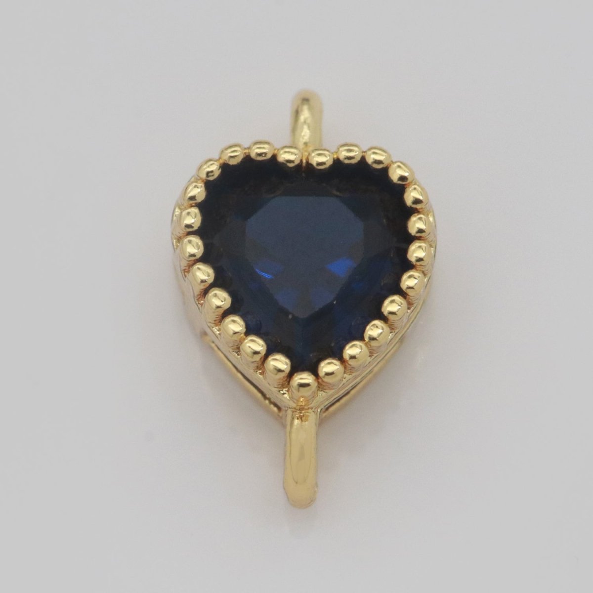 Mini Heart Charm Connector Cubic Love Cz Colorful Link Connector for Necklace Bracelet Earring Supply N-017~N-024 - DLUXCA