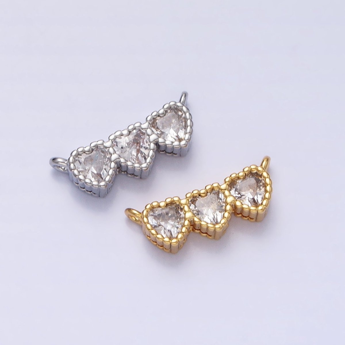 Mini Heart Link Connector Love Charm Connector for Bracelet Necklace Component AA910 AA911 - DLUXCA