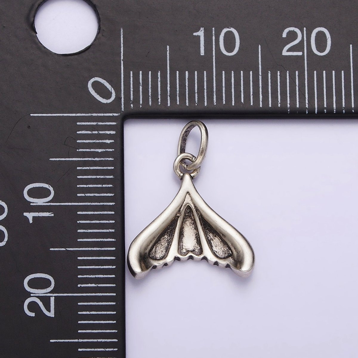 Mini Mermaid Tail Charm Coin Whale Pendant in 925 Sterling Silver Pendant SL-316 - DLUXCA