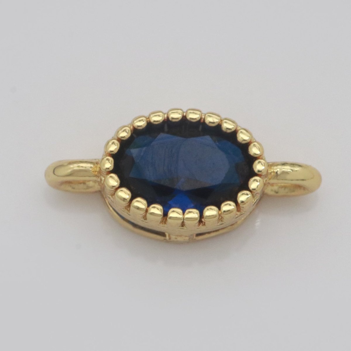 Mini Oval Charm Connector Cubic Geometry Cz Colorful Link Connector for Necklace Bracelet Earring Supply N-009 - N-016 - DLUXCA