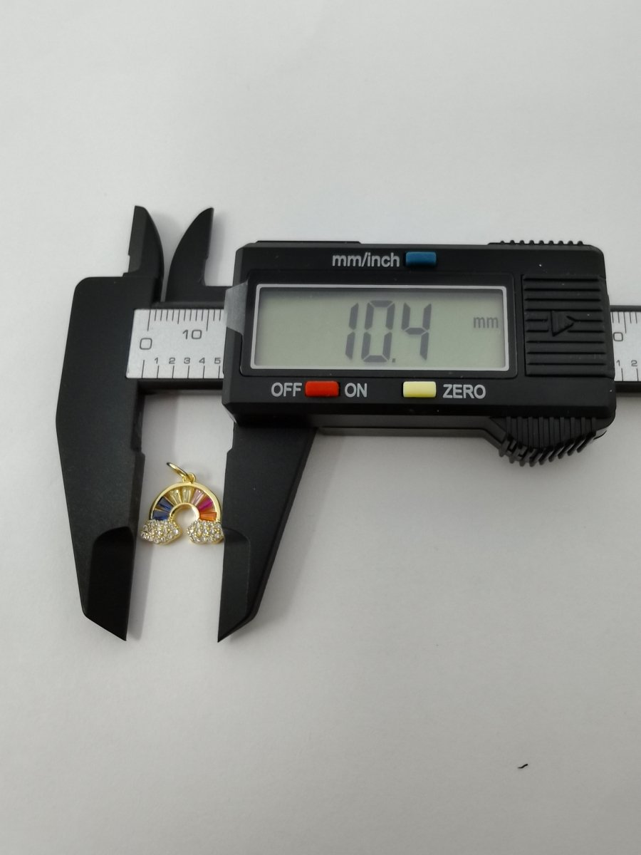 Mini Rainbow Charm with Color Cubic Zirconia C-565 - DLUXCA