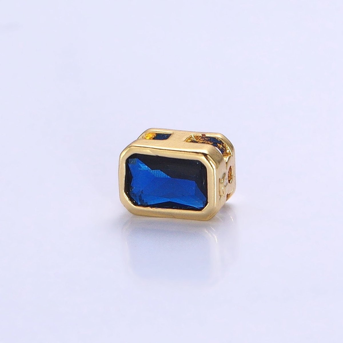 Mini Rectangle Bead Spacer CZ Micro Pave Geometric Spacer Bead Connector Charm B-435 B-438 B-439 B-445 B-454 B-455 B-674 - DLUXCA