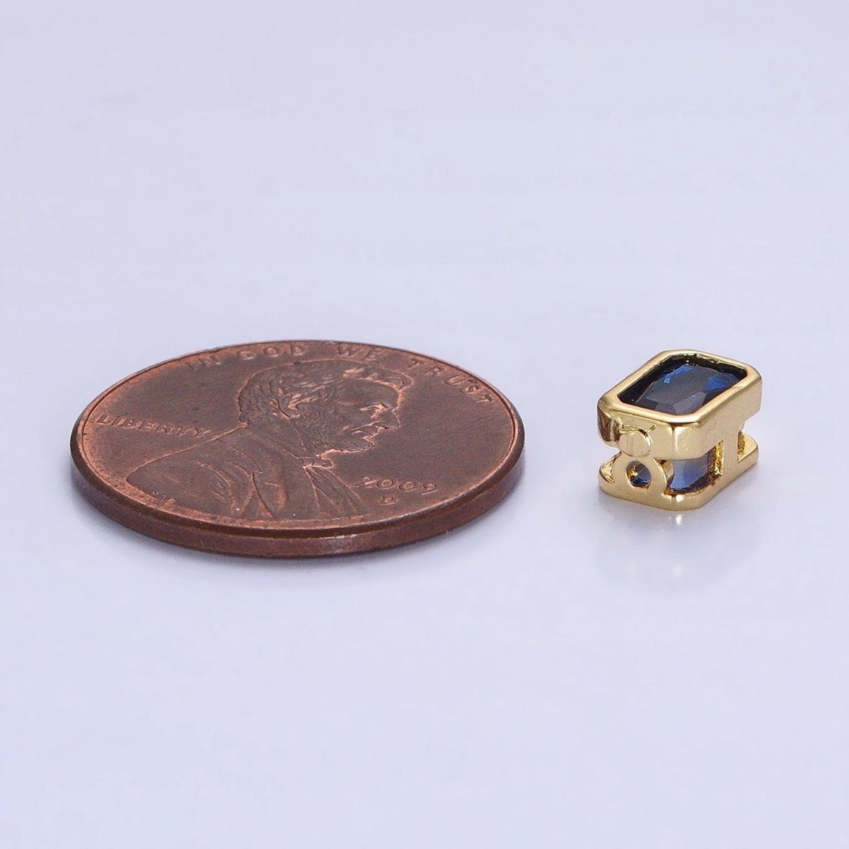 Mini Rectangle Bead Spacer CZ Micro Pave Geometric Spacer Bead Connector Charm B-435 B-438 B-439 B-445 B-454 B-455 B-674 - DLUXCA