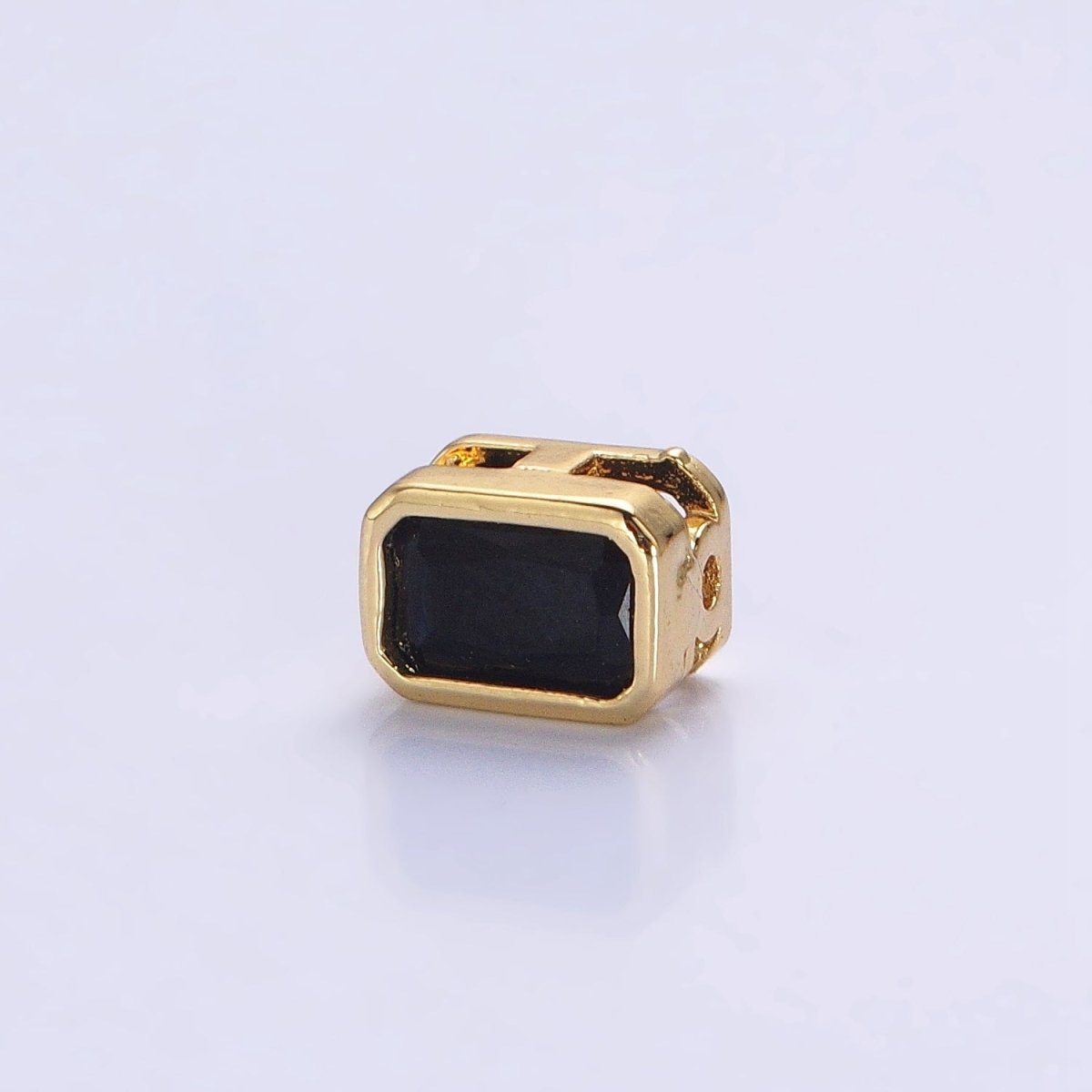 Mini Rectangle Bead Spacer CZ Micro Pave Geometric Spacer Bead Connector Charm B-435 B-438 B-439 B-445 B-454 B-455 B-674 - DLUXCA