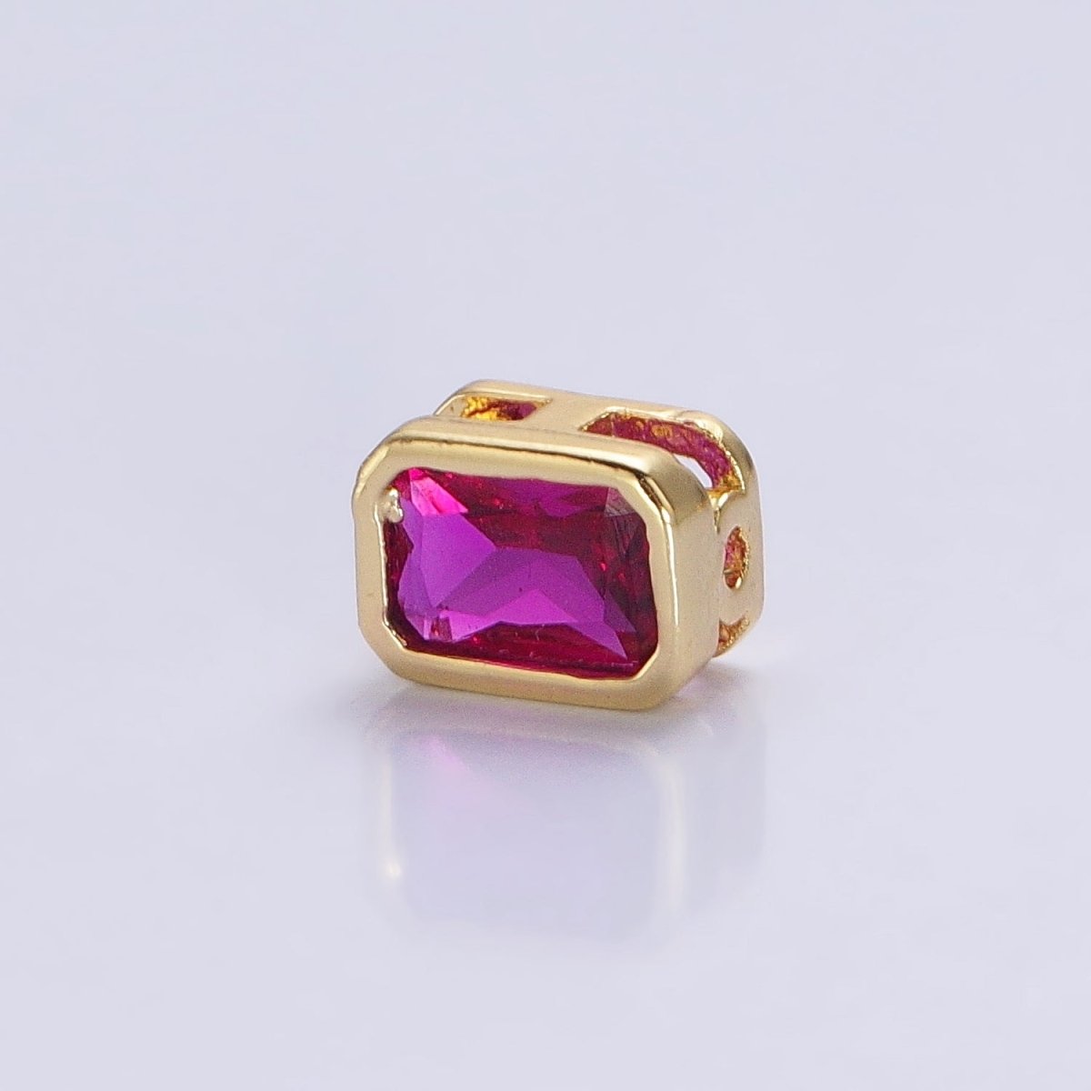 Mini Rectangle Bead Spacer CZ Micro Pave Geometric Spacer Bead Connector Charm B-435 B-438 B-439 B-445 B-454 B-455 B-674 - DLUXCA